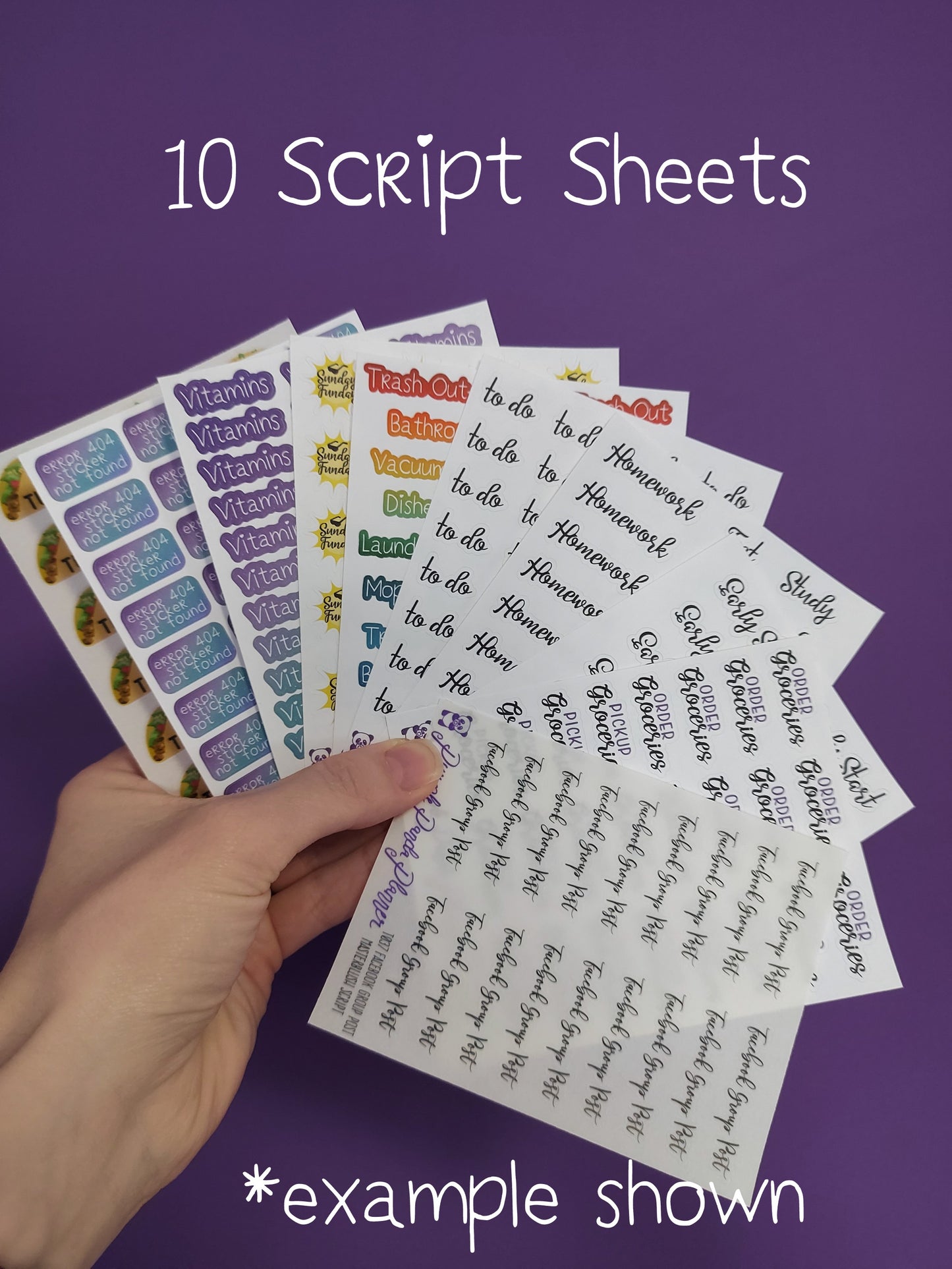 Clearance Bundle - 10 Script Sheets