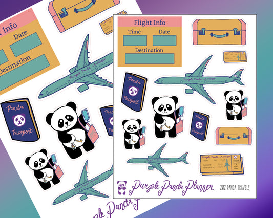 Panda Travels Stickers |202|
