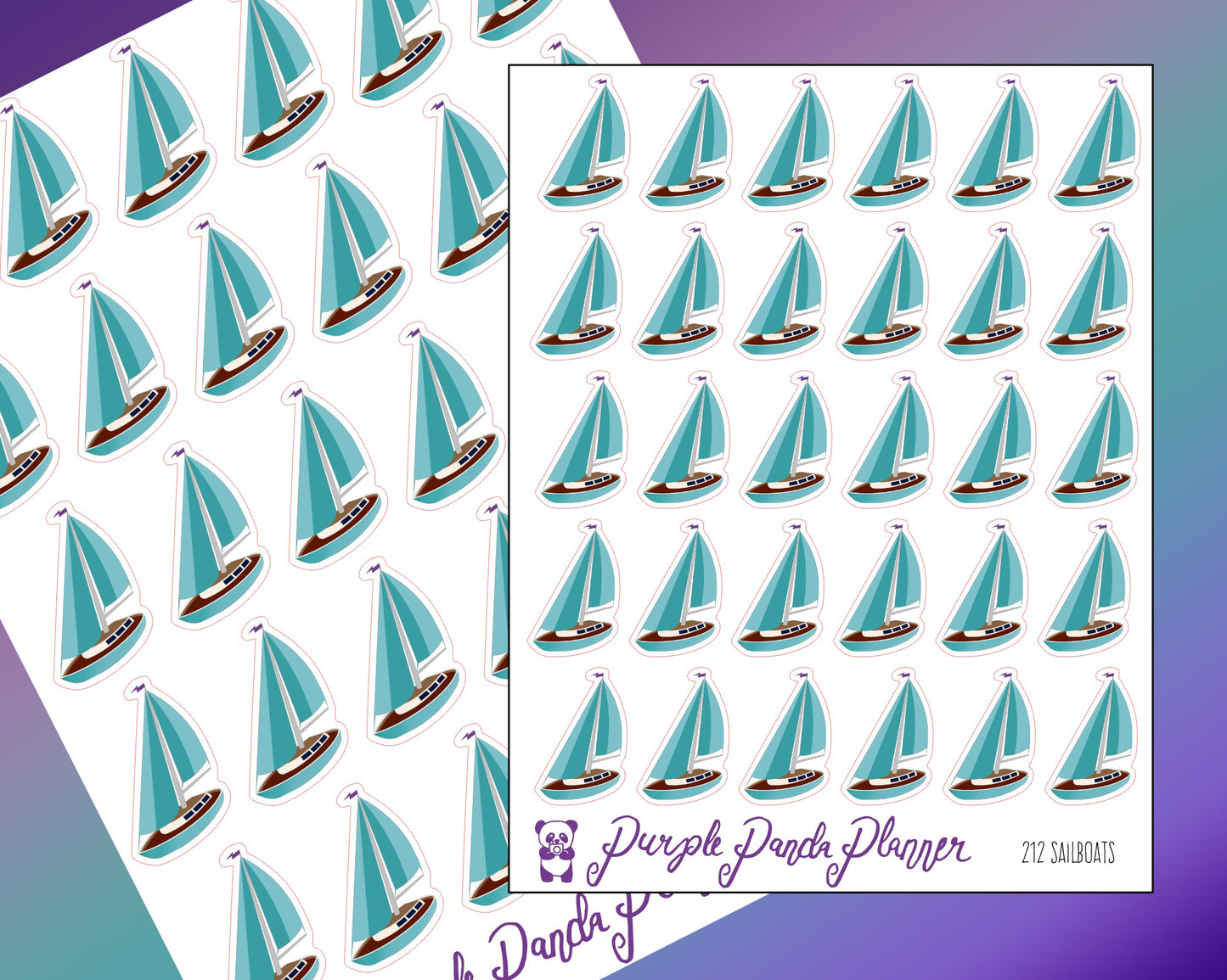 Sailboat Icon Stickers |212|
