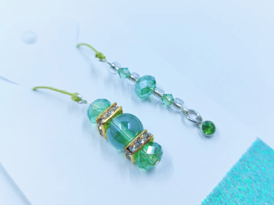 Birthstone Collection : August-Peridot, Beaded Bookmark Charm for Planner, Bullet Journal, or Traveler's Notebook