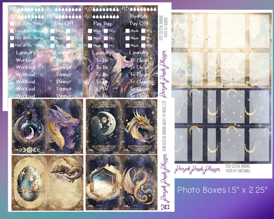 Vertical Tall (2.25") Weekly Photo Kit | Celestial Dragons | K330-332