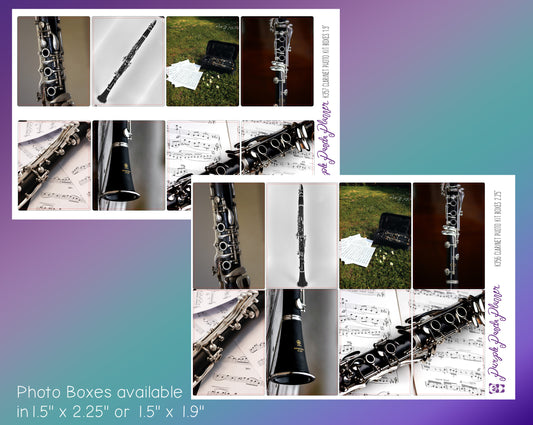 Photo Box Stickers 1.5inch Wide | Clarinet | K356-357