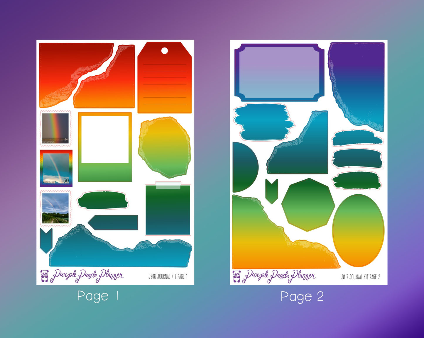 Journal Sticker Kit | Rainbow | J016-J018