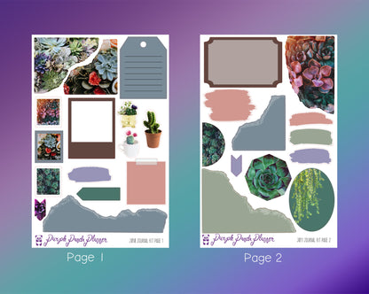 Photo Journal Sticker Kit | Succulents | J010-J012