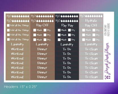 Vertical Weekly Photo Kit | Sanctuary | Stickers for Planner, or Bullet Journal (K392-395)