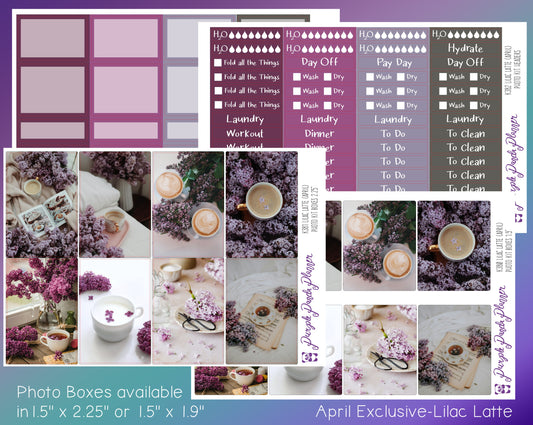 Vertical Weekly Photo Kit | April Exclusive-Lilac Latte | 1.5inch wide