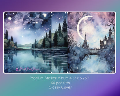 Medium Sticker Album (4.5" x 5.75") - Moonlight Glossy Cover