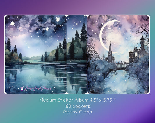 Medium Sticker Album (4.5" x 5.75") - Moonlight Glossy Cover