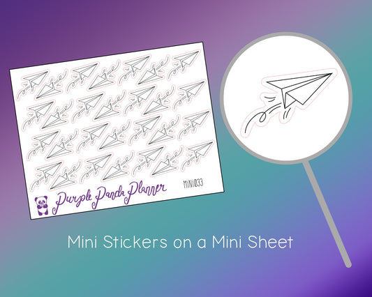Paper Airplane Stickers Mini033