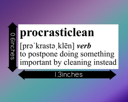 Procrasticlean Dictionary Script Stickers |T099|