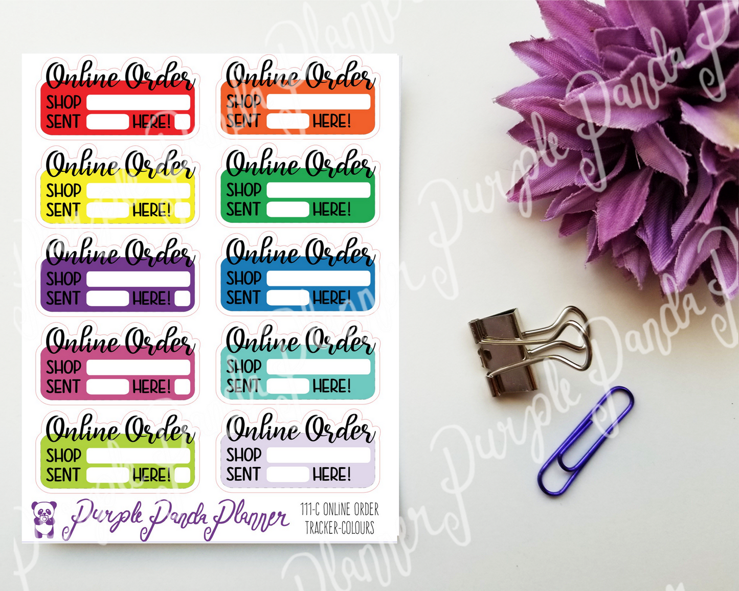 Online Order Trackers 111 Planner or Bullet Journal Stickers for Functional Planning