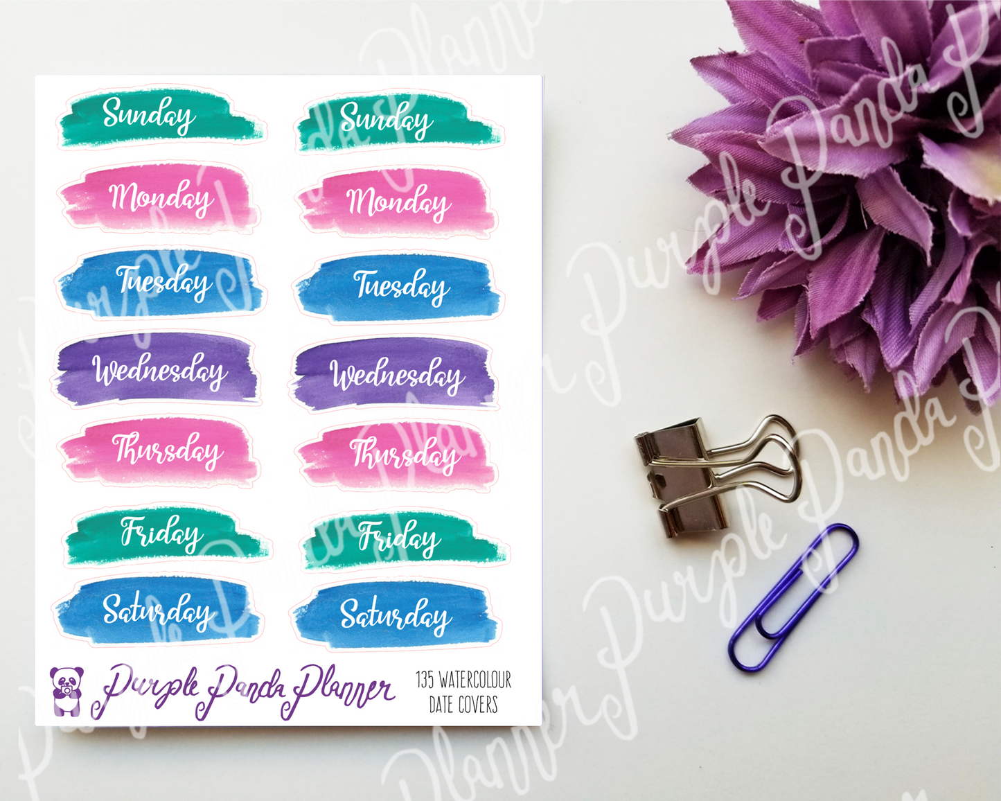 Date Covers - Watercolour Brush Strokes |135|