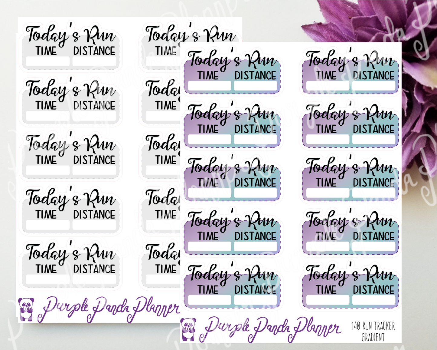 Running Trackers - 140 Planner or Bullet Journal Stickers for Functional Planning