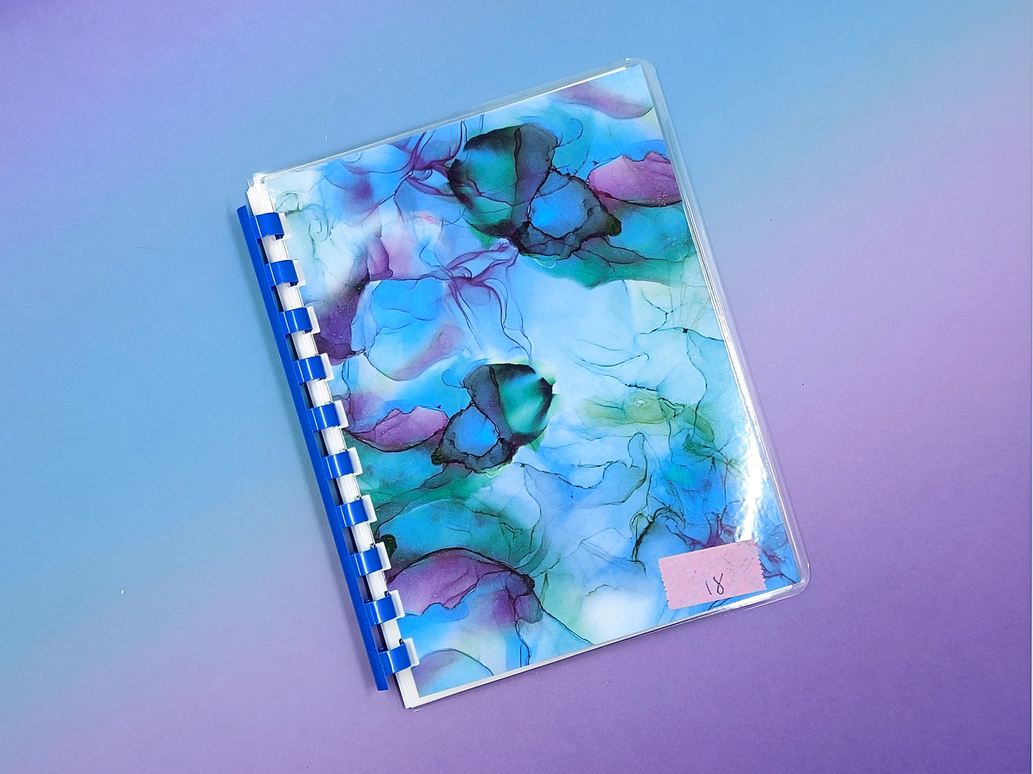 Reusable Sticker Storage Book - Swirled Ink Cover 18