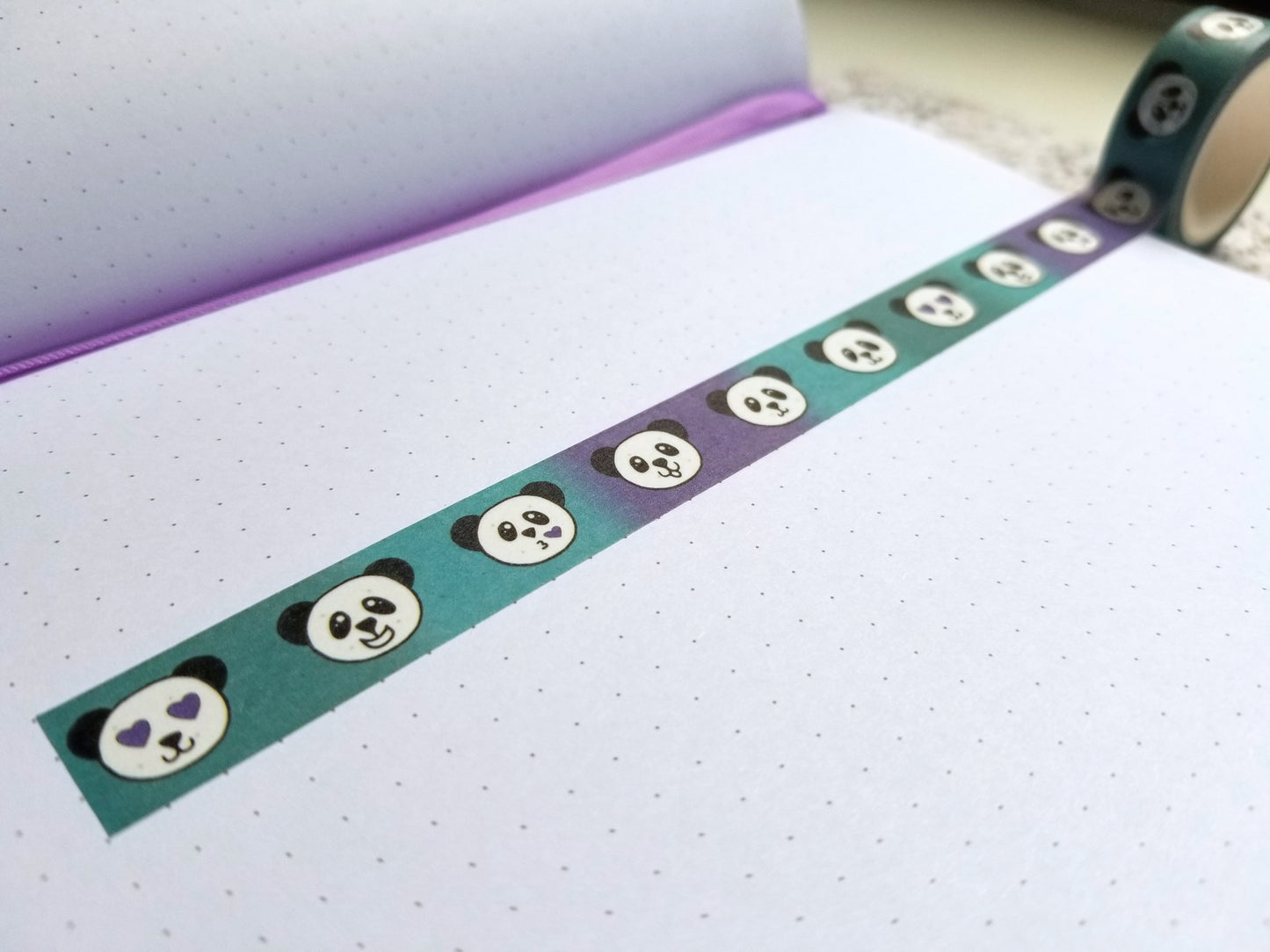 Pandamoji Washi Tape with Purple & Teal Ombre Gradient *EXCLUSIVE*