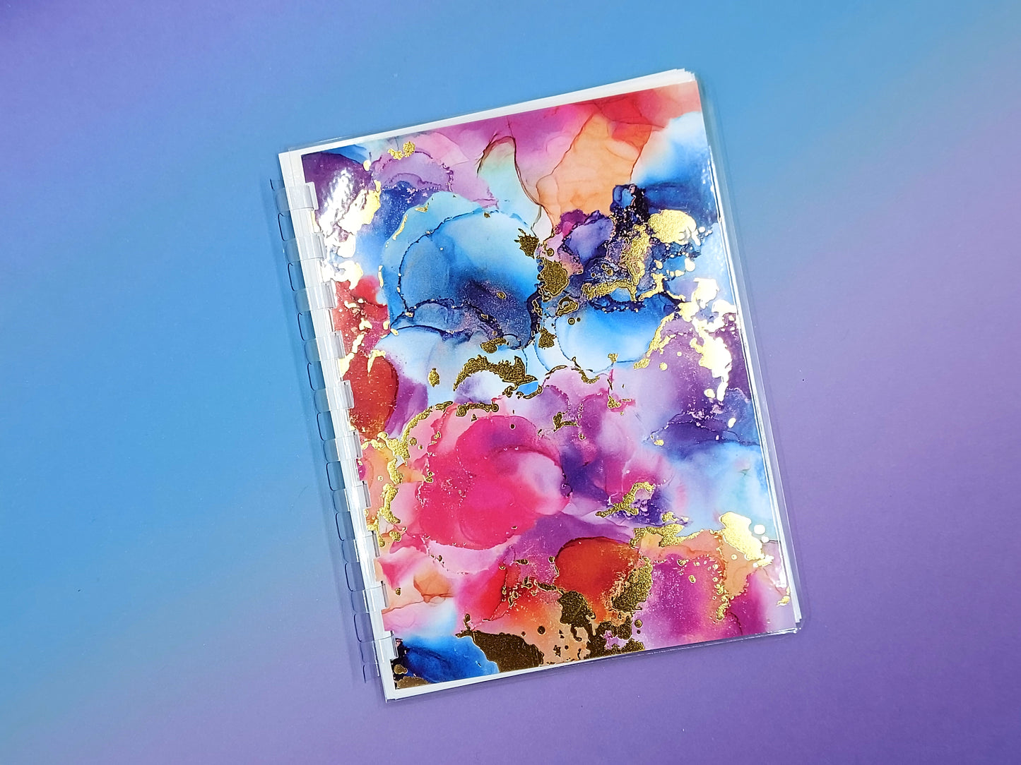 Reusable Sticker Storage Book Album - Swirled Ink Cover 8
