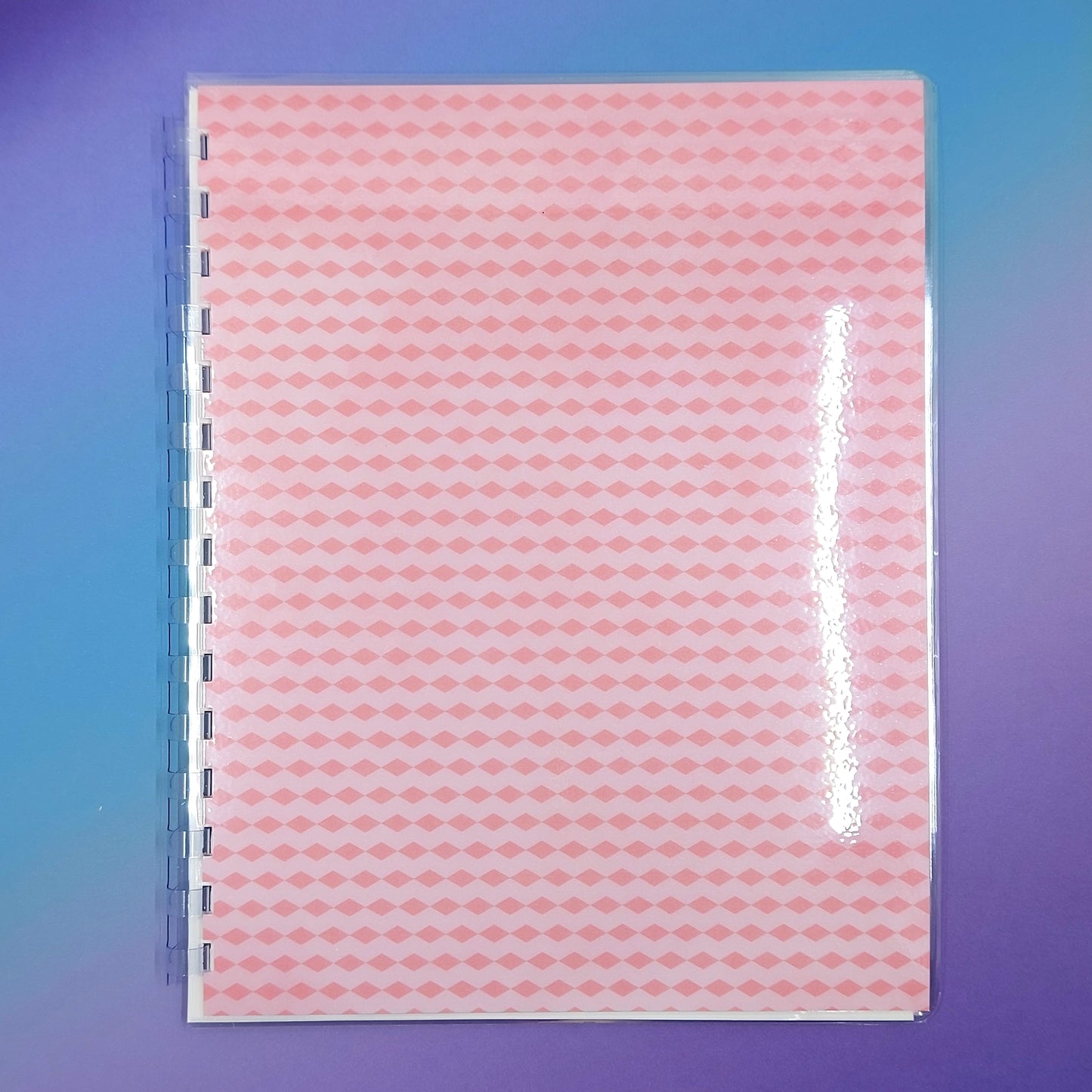 Large 7x9 Reusable Sticker Storage Book - Pink Diamonds