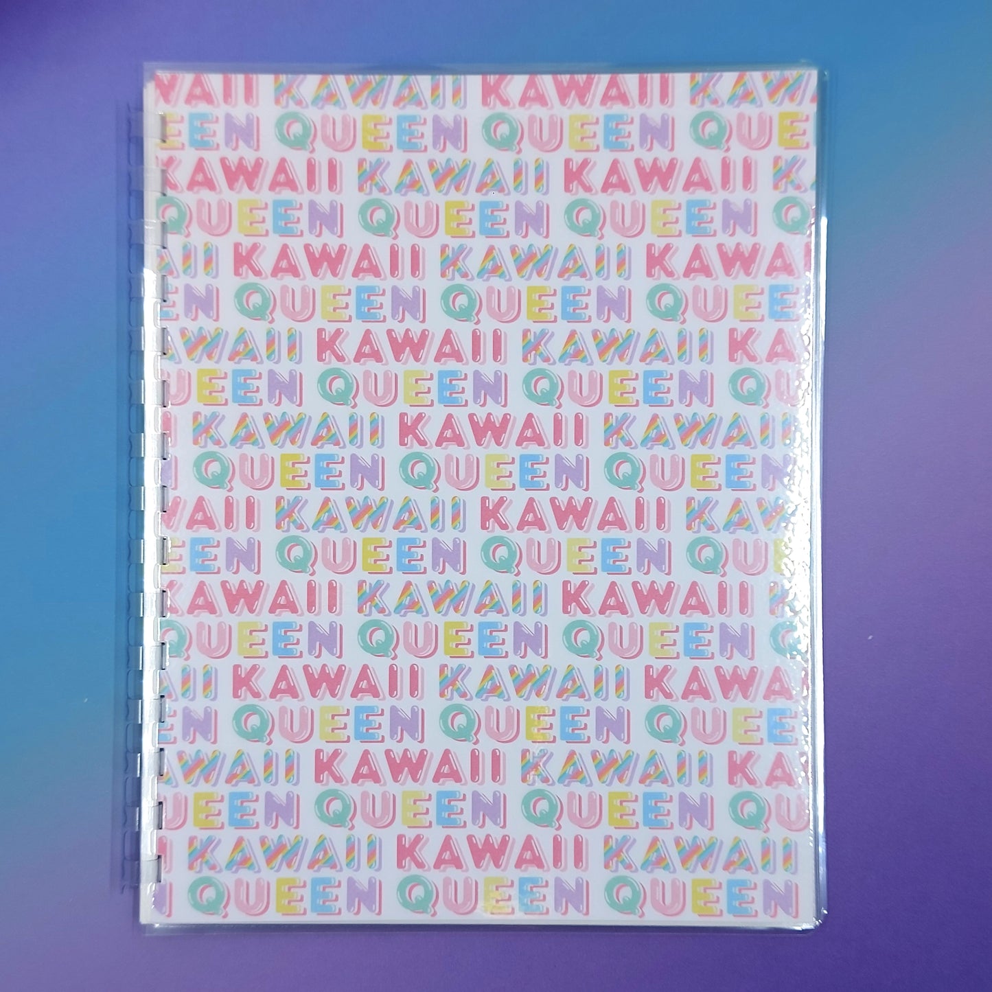 Large 7x9 Reusable Sticker Storage Book - Kawaii Queen