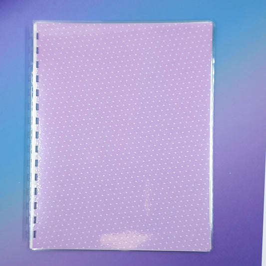 Large 7x9 Reusable Sticker Storage Book - Lilac w/ Raindrops