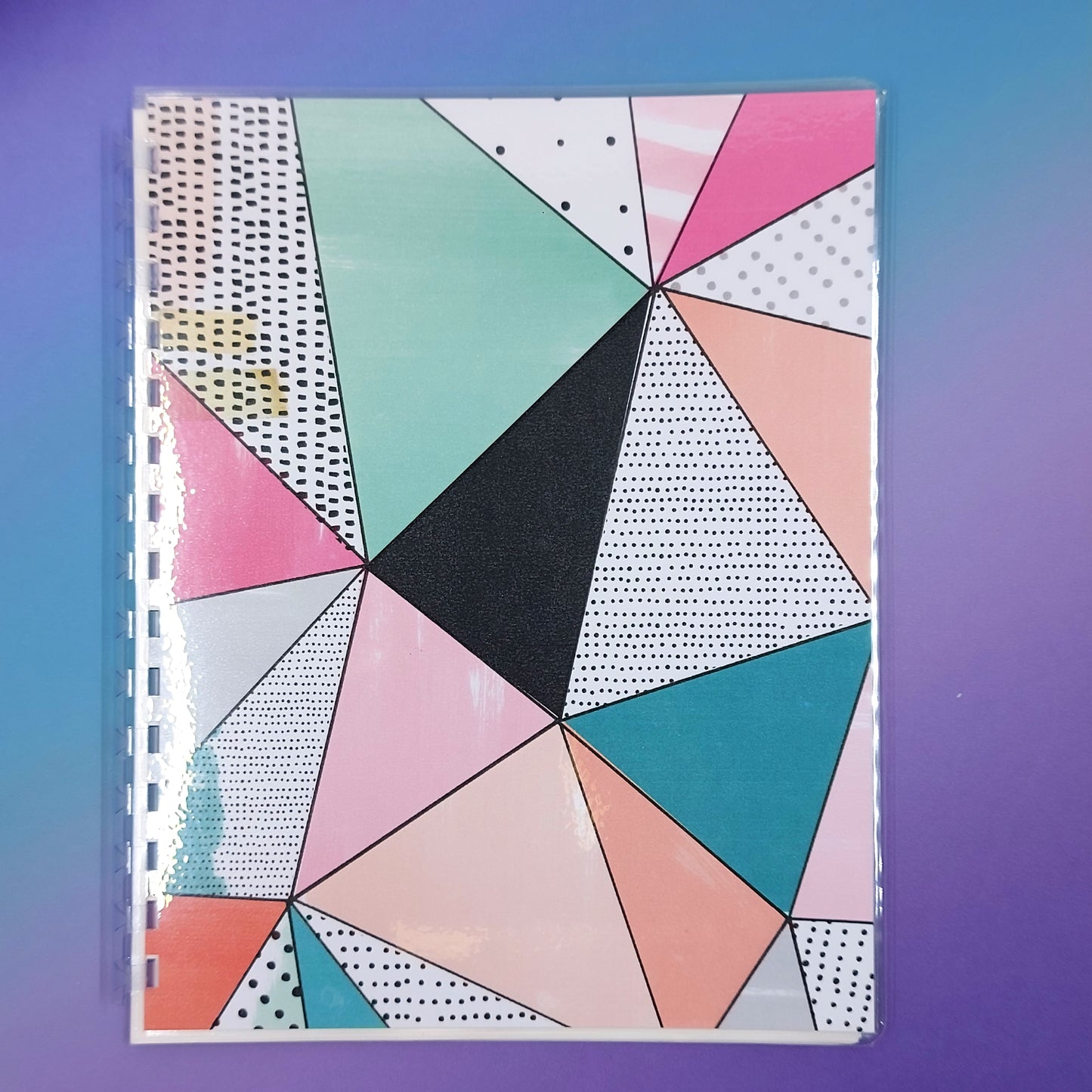 Large 7x9 Reusable Sticker Storage Book - Various Triangles