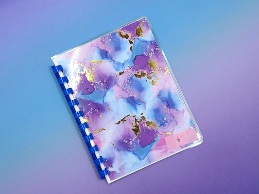 Reusable Sticker Storage Book - Swirled Ink Cover 6