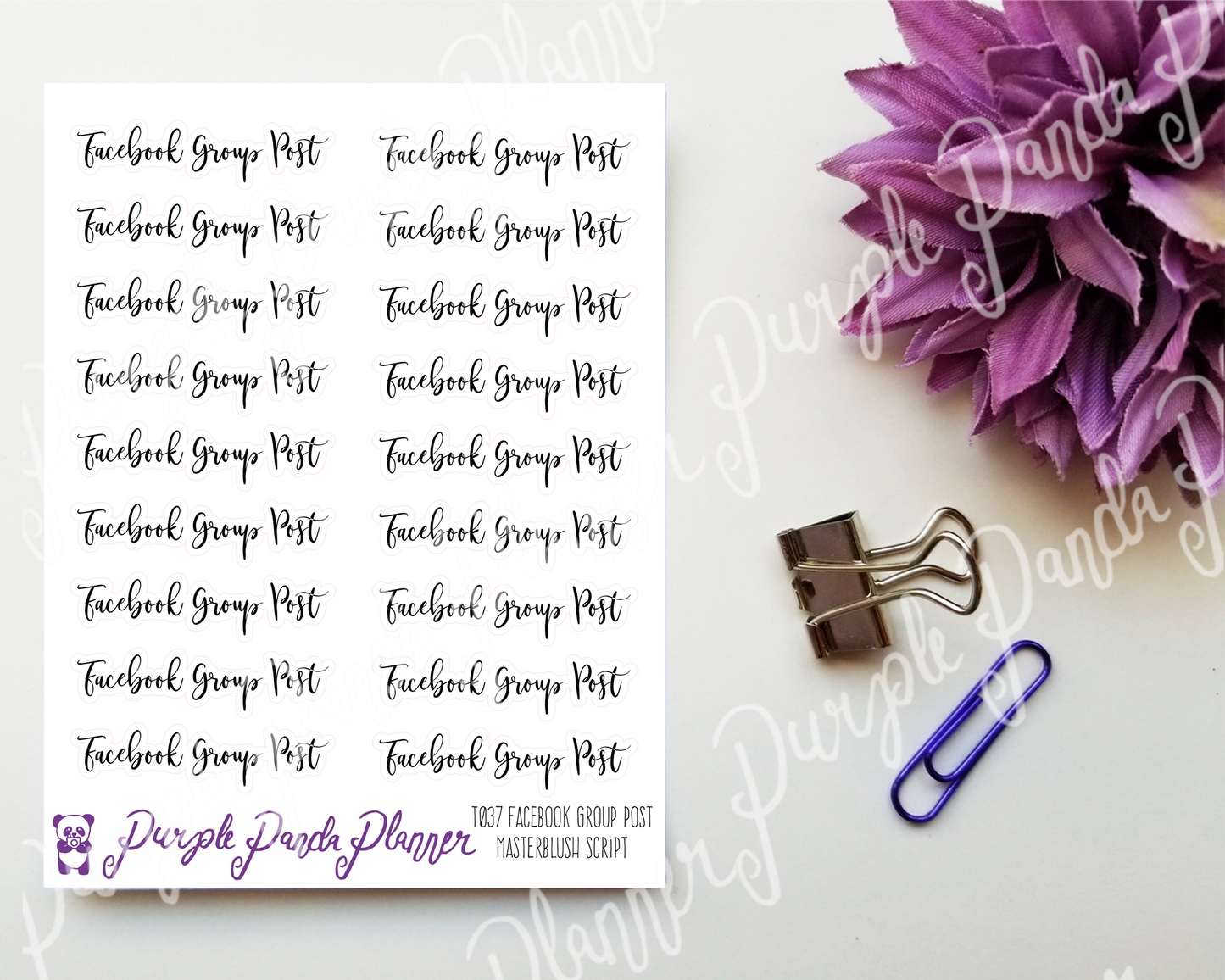 Facebook Group Post "Masterblush" Script Stickers |T037|