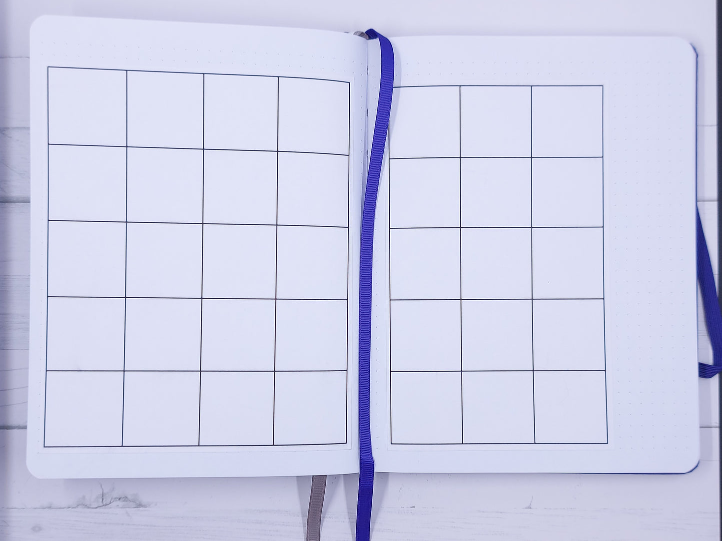 Calendar Grid for A5 Bullet Journals, 2 full page stickers per month
