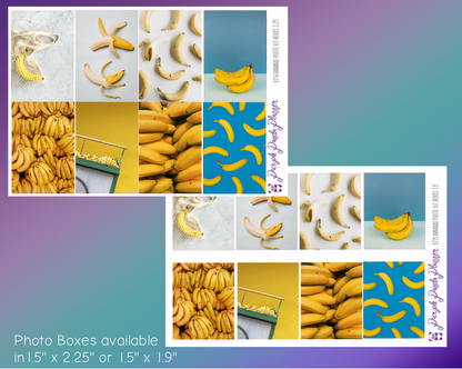 Vertical Weekly Photo Kit | Bananas | Stickers for Planner, or Bullet Journal (K214-217)