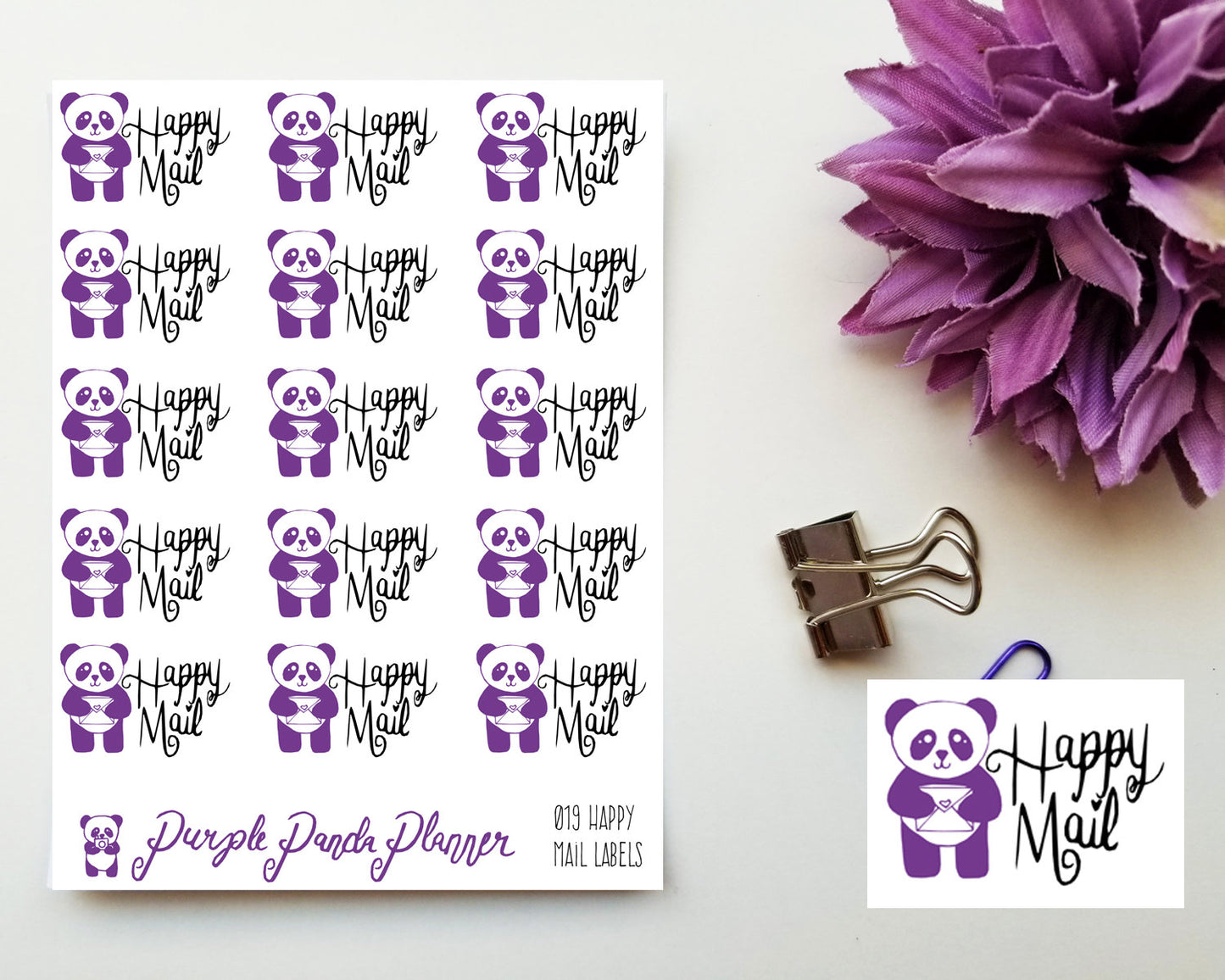 Happy Mail Labels 019 Planner or Bullet Journal Sticker for Functional Planning