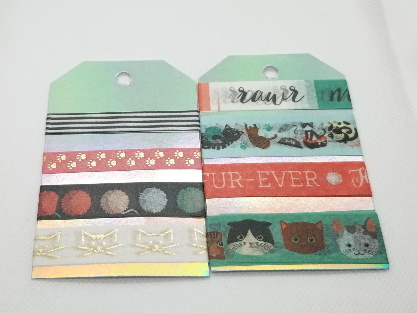 Purr-Fect Cat Washi Tape SAMPLES with foil options