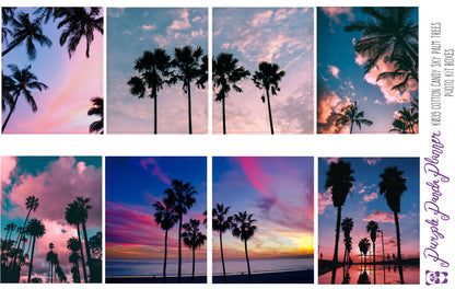 Standard Vertical Weekly Photo Kit | Cotton Candy Sky Palm Trees | Stickers for Planner, or Bullet Journal (K039)