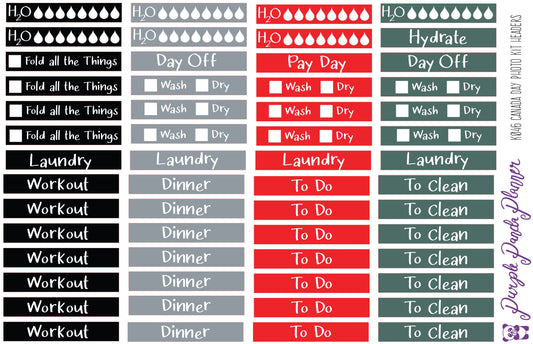 Canada Day Photo Kit for Planner or Bullet Journal, Functional Stickers (K045)