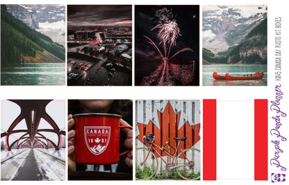 Canada Day Photo Kit for Planner or Bullet Journal, Functional Stickers (K045)