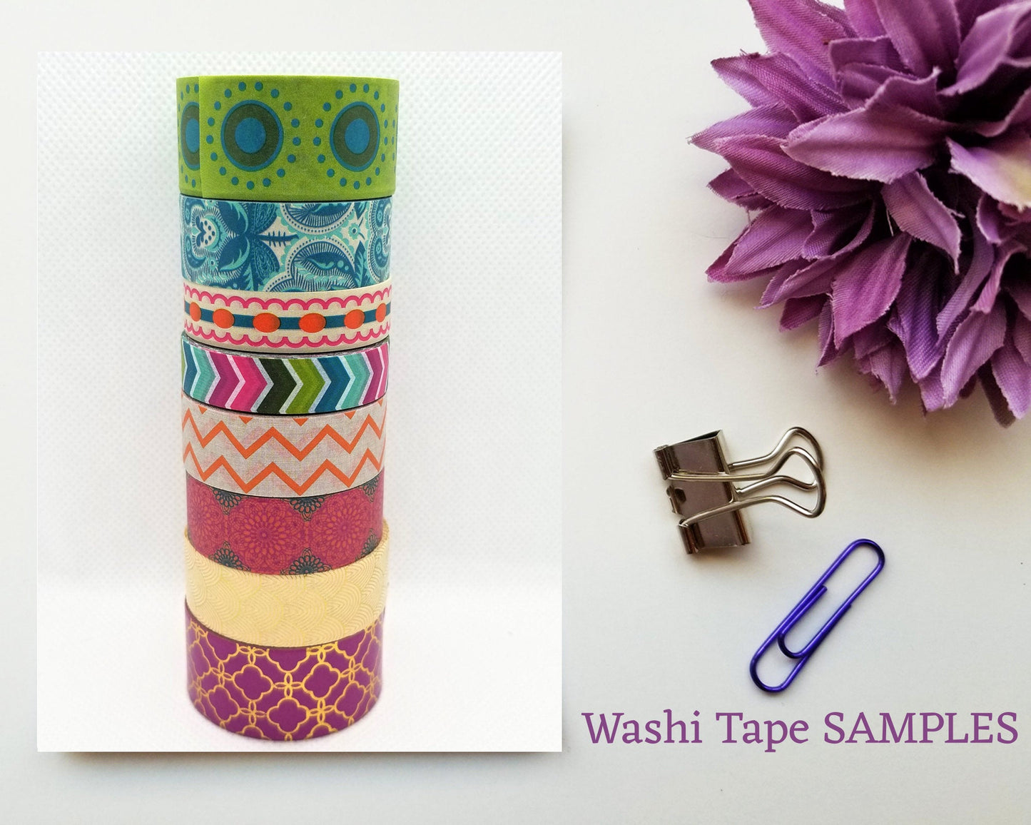 Boho Washi Tape SAMPLES with foil options