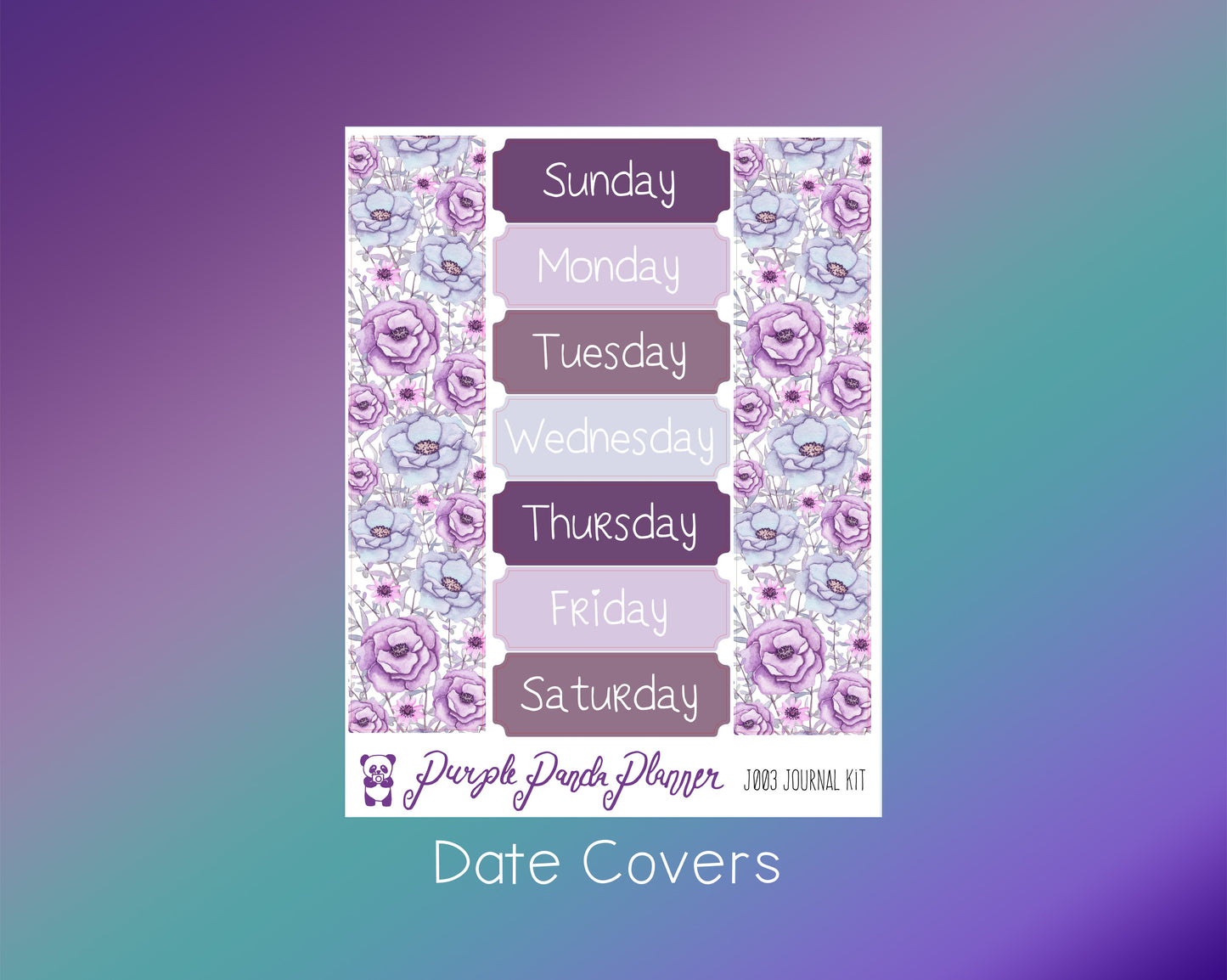 Journal Sticker Kit | Violet Butterflies | J001-J003