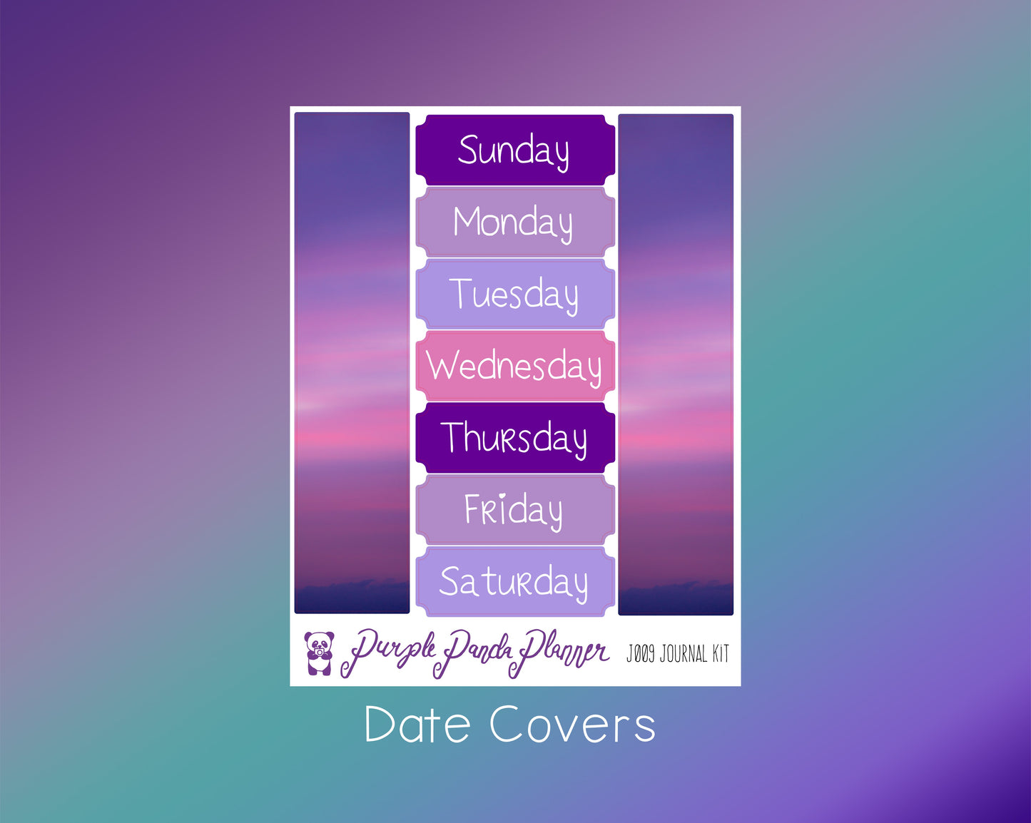 Photo Journal Sticker Kit | Purple Sunset | J007-J009