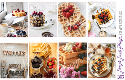 Standard Vertical - Waffles Weekly Photo Kit for Planner or Bullet Journal, Functional Stickers | K128