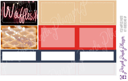 HP Big - Waffles Weekly Photo Kit for Planner or Bullet Journal, Functional Stickers