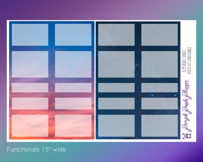 Vertical Weekly Photo Kit | Beach Sunset | Stickers for Planner, or Bullet Journal (K222-225)