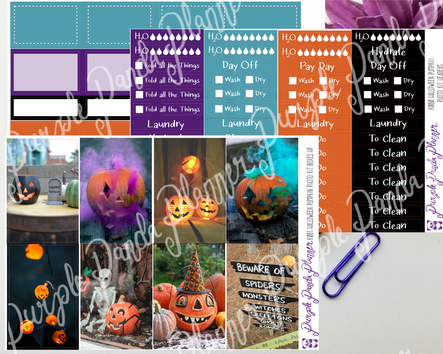 HP Classic - Halloween Pumpkin Weekly Photo Kit  (K080)