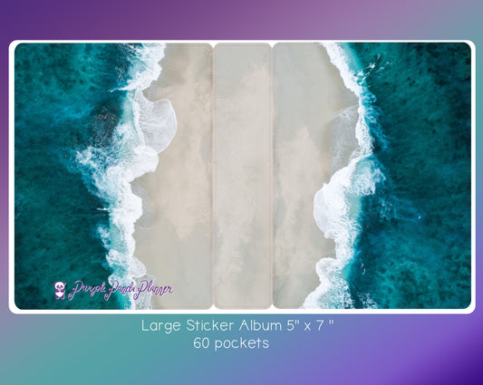 Large Sticker Album (5" x 7") - Aerial Beach Waves Cover