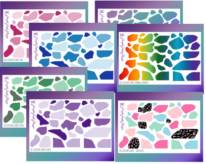 Layering Shape Stickers - Various Colours - Clear, Matte, or Glossy Stickers (164-169)