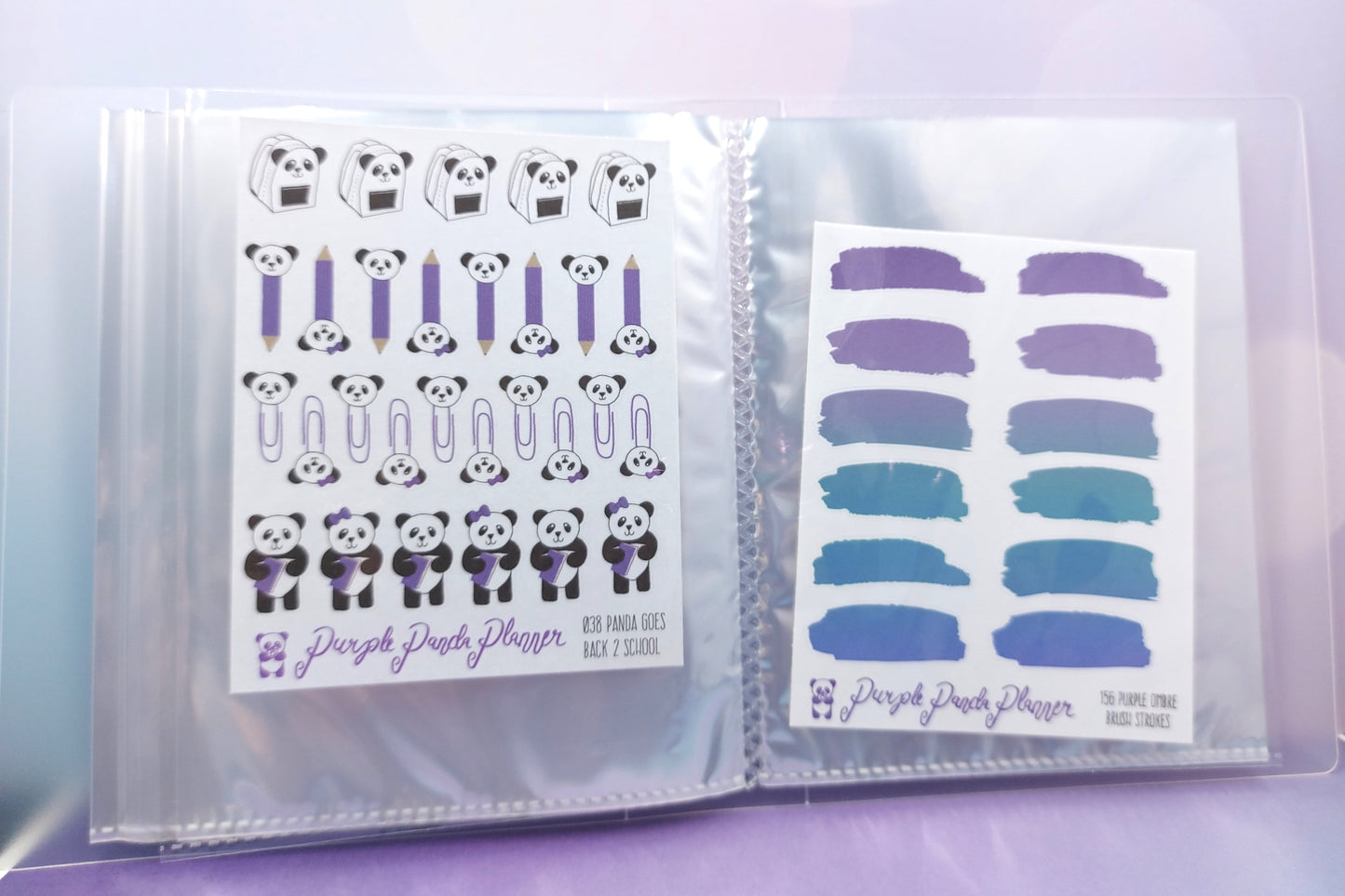 Medium Sticker Album (4.5" x 5.75") - Violet Butterfly Stamps Cover