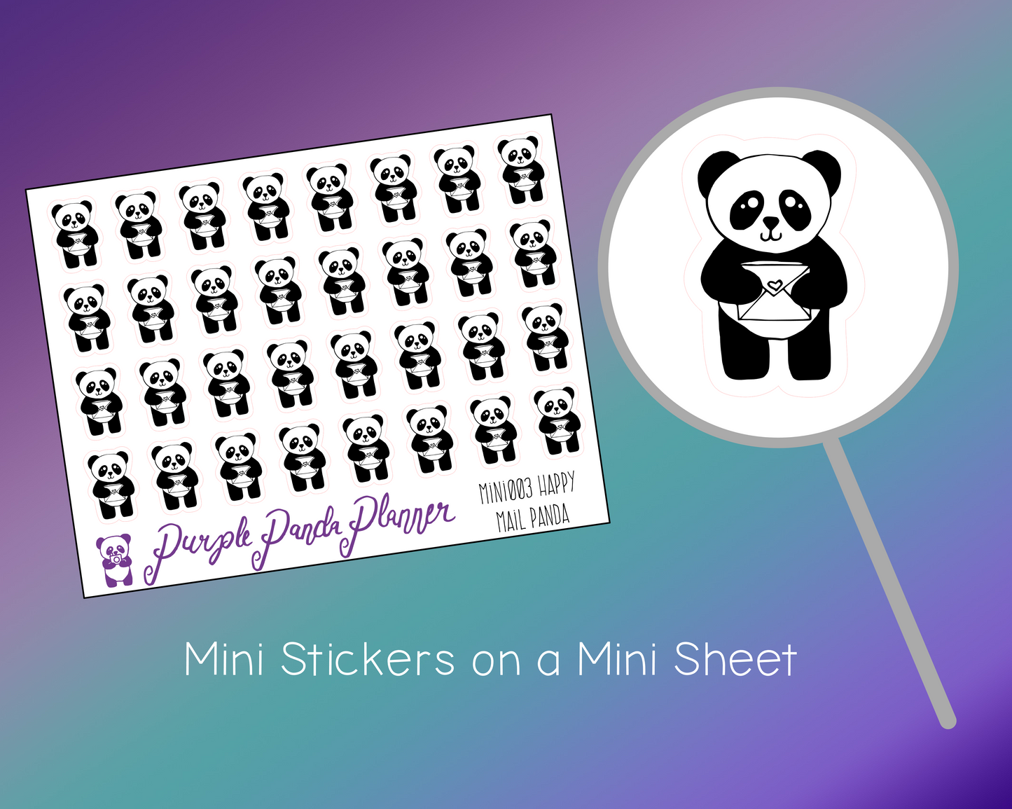 Happy Mail Panda Stickers Mini003