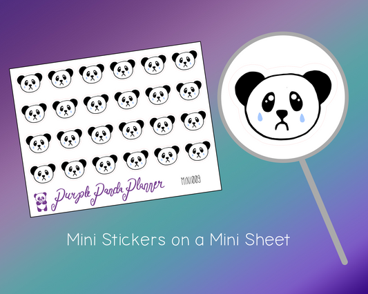 Crying Panda Mini009 Planner or Bullet Journal Sticker for Functional Planning