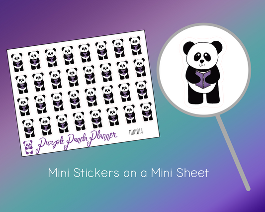 Reading Panda Mini014 Planner or Bullet Journal Sticker for Functional Planning