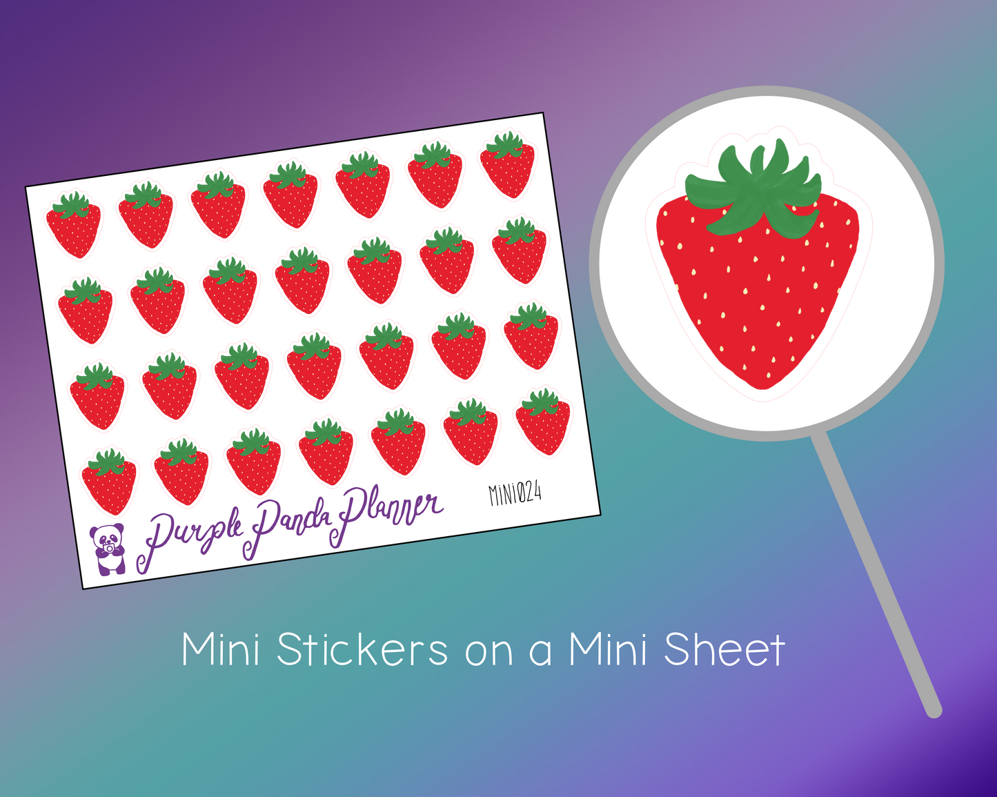 Strawberries Mini024 Stickers