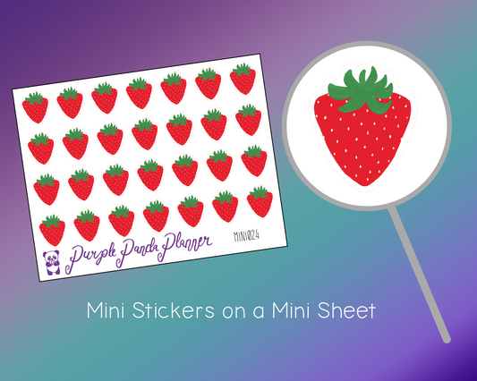 Mini Strawberry Sticker