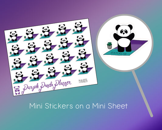 Panda does Yoga Stickers Mini026