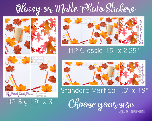 Falling Leaves - Photo Box Quad Collection | Photo Box Planner Stickers